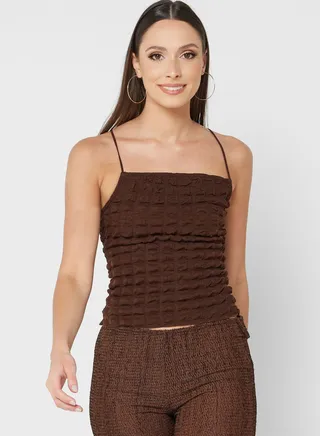 Strappy Knitted Crop Top