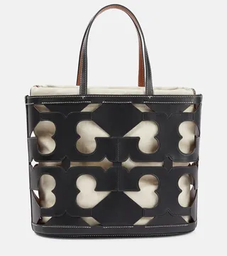 T Monogram Small cutout tote