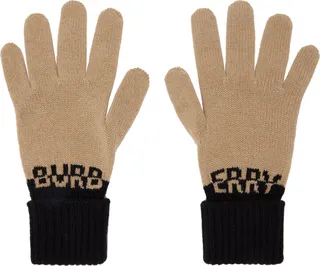 Burberry Tan Cashmere Gloves