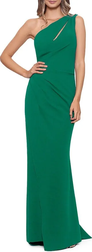 One Shoulder Sheath Gown