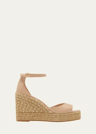 Nudistcurve Ankle-Strap Wedge Espadrille Sandals