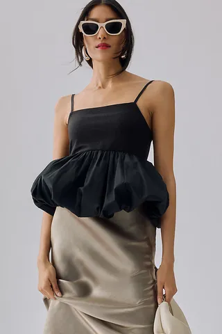 Maeve Bubble Cami Black