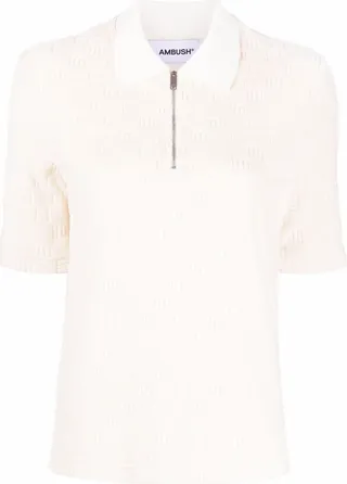 Monogram Half-Zip Polo Shirt