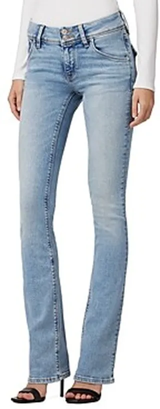 Hudson Beth Mid Rise Baby Bootcut Jeans in Motion