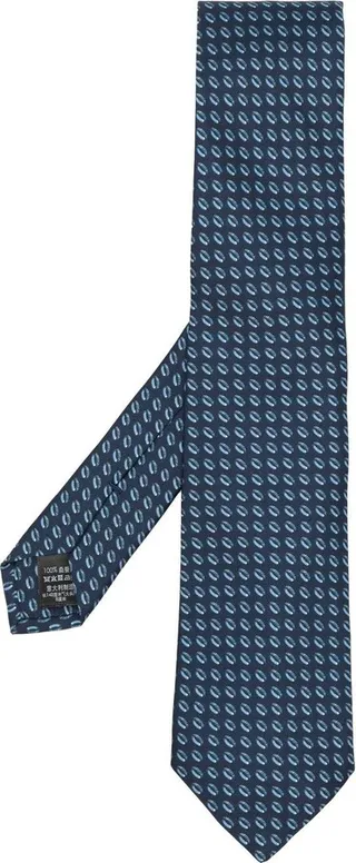 Abstract-Print Silk Tie