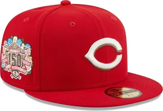 Men's New Era Red Cincinnati Reds 150th Anniversary Spring Training Botanical 59FIFTY Fitted Hat