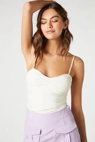 Ruched Sweetheart Cami Bodysuit