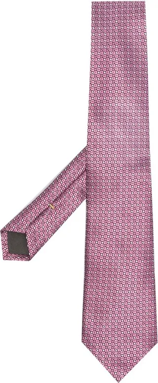 Floral-Embroidered Silk Tie