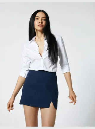 Pocket Detail Long Sleeve Basic Shirt
