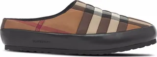 BURBERRY- Check Motif Slippers