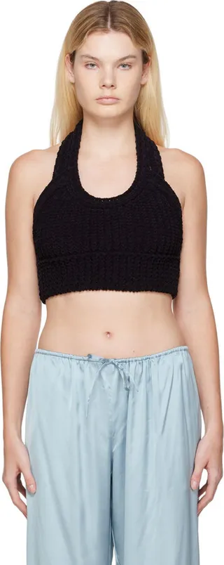 Jacquemus Black 'La Maille Nuvola' Tank Top