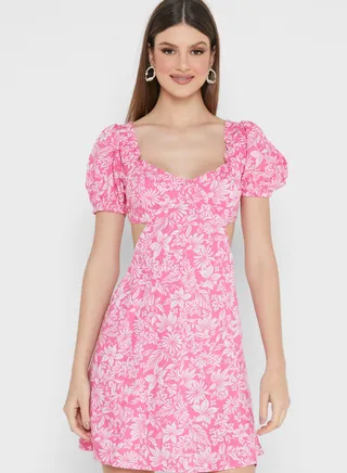 Underwire Tie Back Mini Dress