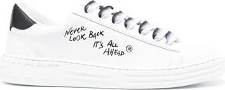 Text-Print Low-Top Sneakers