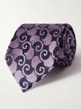 Paisley-Print Silk-Jacquard Tie