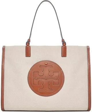 Tory Burch Ella Logo-Patch Tote Bag