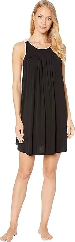 Kate Spade New York Scattered Dot Knit Chemise (Black) Women's Pajama