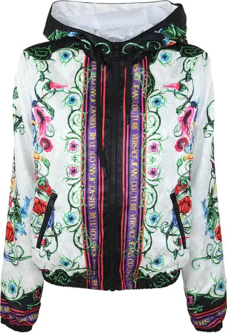 Printed Bomber Jacket With Hood