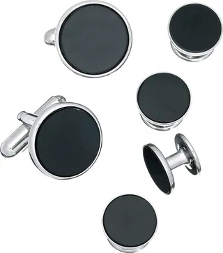 Jan Leslie Link Up Circle Cufflinks and Tuxedo Studs