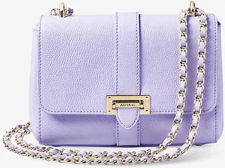 Womens Lavender Lottie Small Leather Shoulder bag