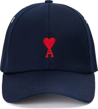 AMI Paris Logo Embroidered Baseball Cap
