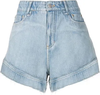 Charlotte frayed-edge denim shorts