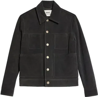 Button-Up Suede Jacket