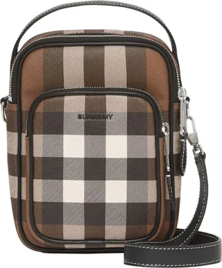 Burberry E-Canvas Check Cross-Body Bag