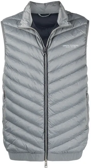 Padded Logo-Print Gilet