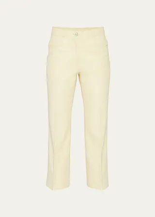 Cropped Flared Cotton Pants