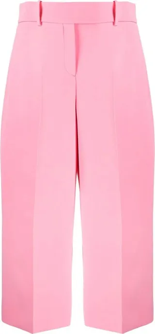 High-Waist Cropped Trousers