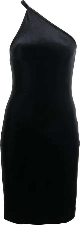 Asymmetric Velvet mini dress