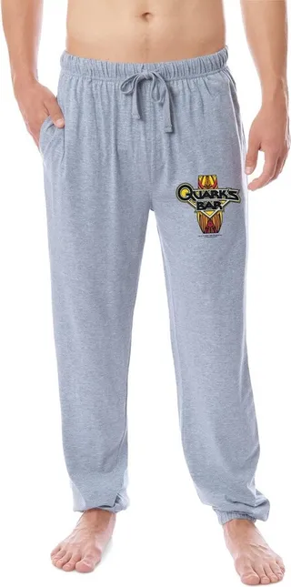 Star Trek: Deep Space Nine Mens' Quark's Bar Sleep Jogger Pajama Pants (Small) Grey