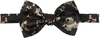 Dries Van Noten Black Jacquard Bow Tie