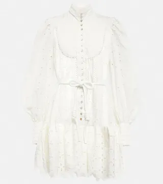 Eyelet cotton minidress