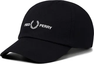 Fred Perry Graphic Branded Twill Cap (Black 1) Baseball Caps