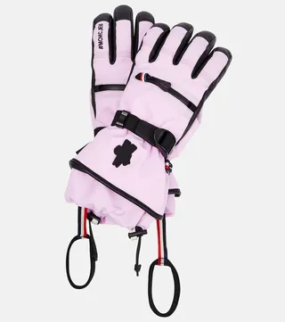 Leather-trimmed gloves