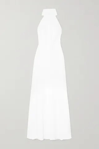 Galvan - Sienna Crepe Halterneck Gown - White