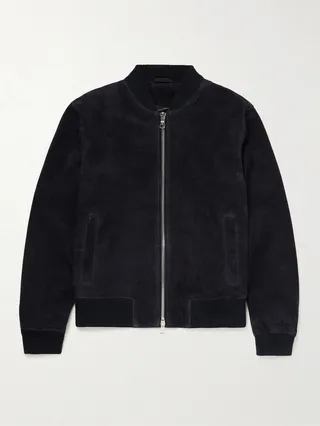 Suede Bomber Jacket