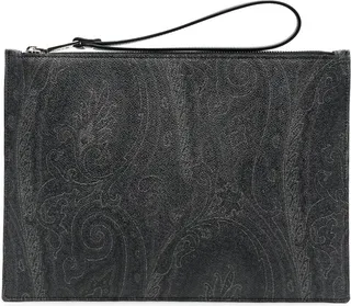 Paisley-Print Clutch Bag