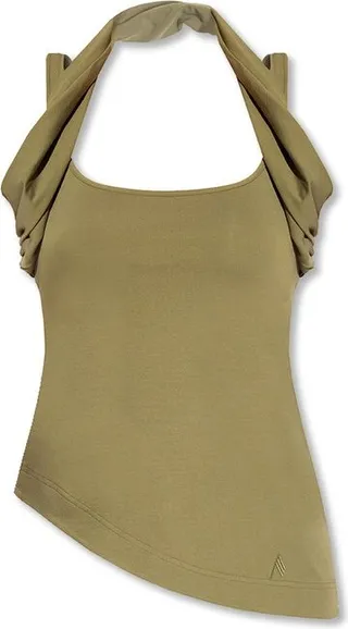 The Attico Asymmetric Halterneck T-Shirt