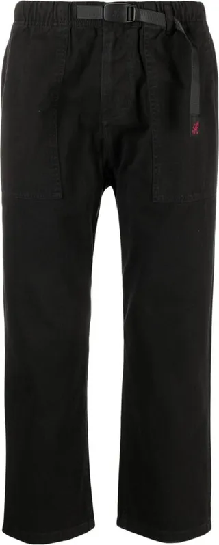 Buckle-Fastening Cotton Cropped Trousers