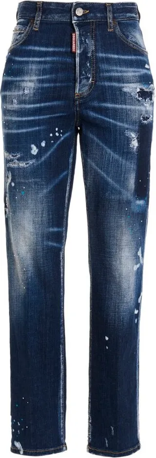 Dsquared2 Tiffany Spots Wash Cool Girl Cropped Jeans