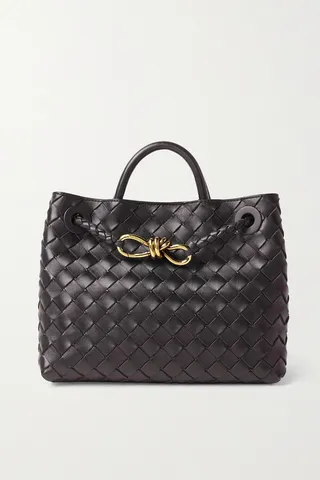 Bottega Veneta - Andiamo Small Intrecciato Leather Tote - Brown