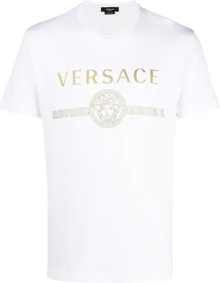 White Logo Print T-Shirt
