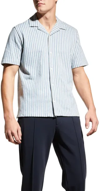 Men's Cabana Stripe Camp Shirt
