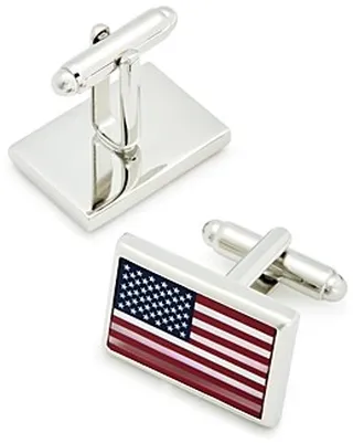 Link Up Mother-of-Pearl American Flag Cufflinks