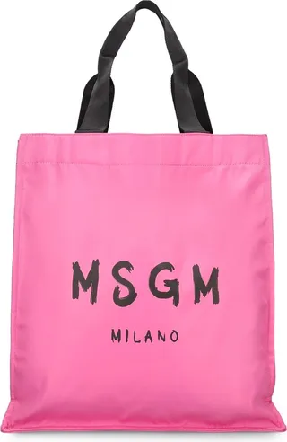 MSGM Brushed logo tech tote bag
