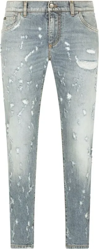 Dolce & Gabbana Distressed Straight Jeans