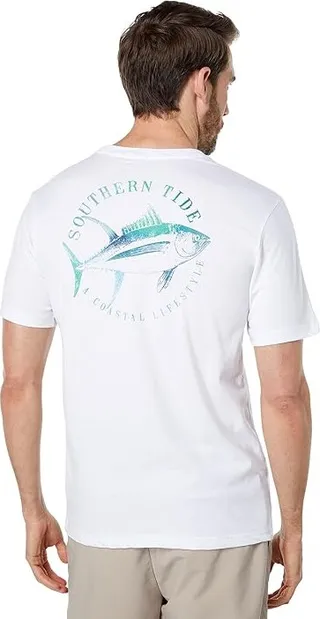 Southern Tide Tuna Press T-Shirt (Classic White) Men's Clothing