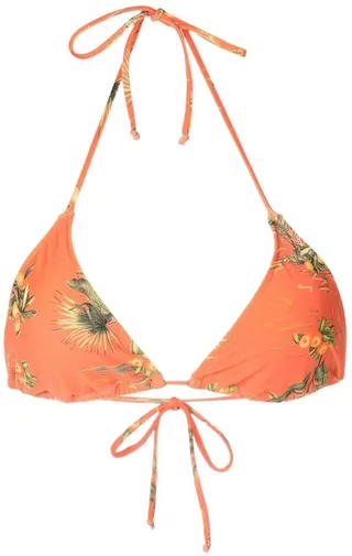 Floral-Print Bikini Top